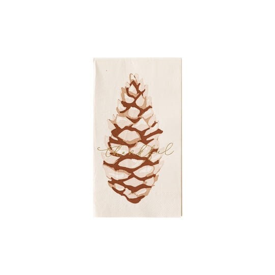 Thankful Pinecone Napkins / Harvest Napkins / Thanksgiving Napkins / Friendsgiving Napkins / Thankful Party Napkins / Pinecone Napkins